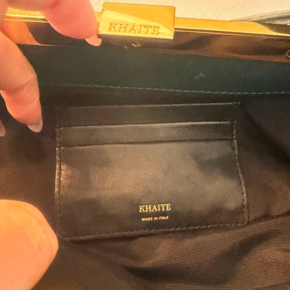 KHAITE Augusta Leather Cross-Body Bag - Dark Green with Gold Hardware - Picture 9 of 9